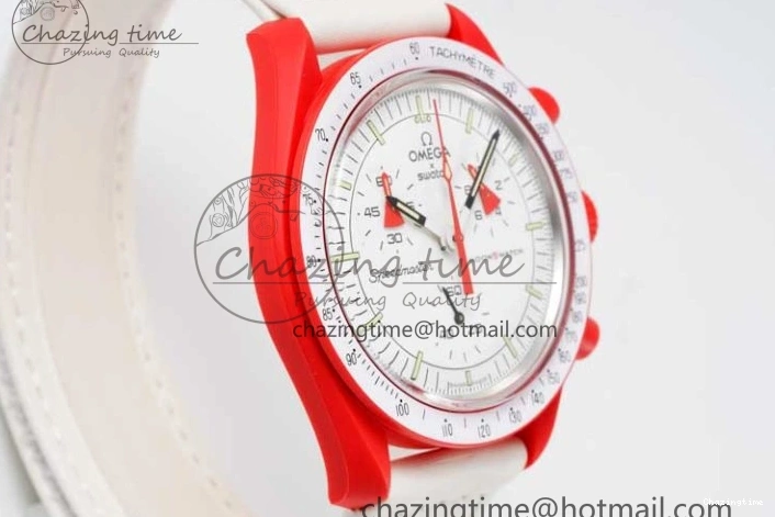 0705 Speedmaster Misson To Mars 1:1 Best Edition White Dial On Nylon Strap Quartz Bold 7862